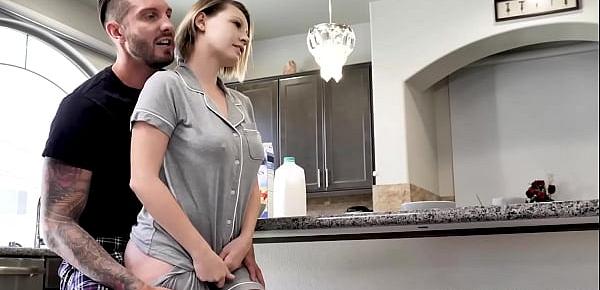  Stepdad slides his cock deep into stepdaughters sweet mouth